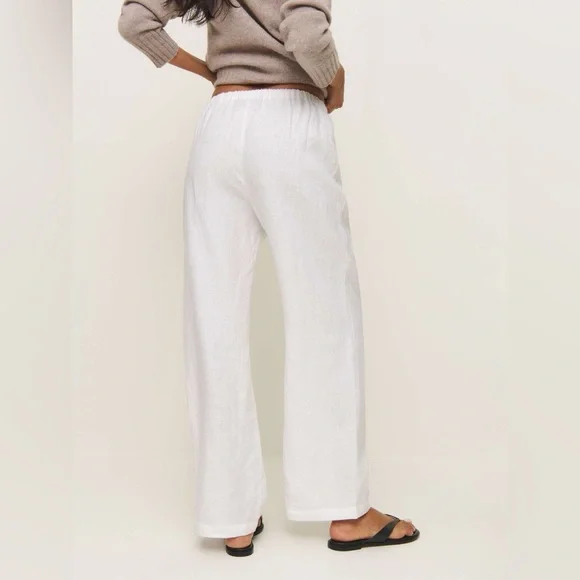 Reformation Olina Linen Pant In White, brand new, never worn, no flaws. - Picture 8 of 16